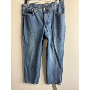 Lee Platinum Label Classic Fit Straight Leg Jeans Blue Medium Wash 14 Petite